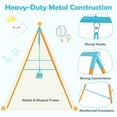 thumbnail image 6 of Gymax Toddler Swing Heavy Duty Metal Swing Set w/ A Frame Adjustable Ropes Blue & Orange, 6 of 9