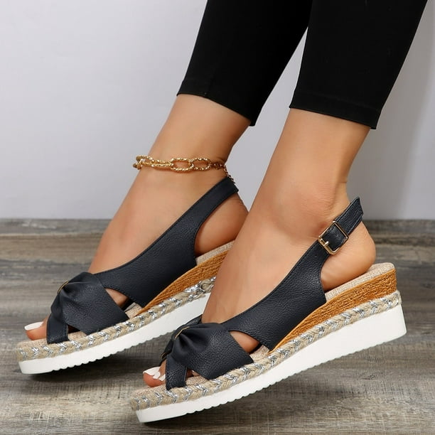 adviicd Women's Platform & Wedge Sandals Sandals for Women Dressy Summer  Womens Comfortable Open Toe Sandal Blue,37