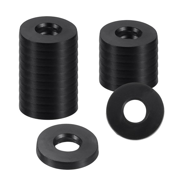 Uxcell 18Pcs Rubber Washers, 7/16 OD x 3/16 ID x 0.06" Thickness Flat Washers