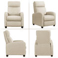 thumbnail image 4 of Alden Design Modern Adjustable Fabric Recliner with Footrest, Set of 2, Beige, 4 of 8