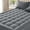 Checkered Gray Mattress, variant on Cooling Extra Thick Queen Mattress Topper White, Thick Queen Size Mattress Pad and Mattress Protector Queen, Pillow Top for Back Pain Relief with Deep Pocket Cover