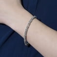 thumbnail image 3 of K-KED Fine Pt950 Real Platinum 950 Women Men 5mm Byzantine Link Bracelet 7.1inchL, 3 of 6