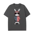 thumbnail image 6 of adaychics Easter Bunny T Shirts for Women Crewneck Short Sleeve Casual Tee Shirt Oversized Fashion Clothes for Leisure, 6 of 9
