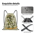 thumbnail image 4 of Fuzoiu Dinosaur Print Drawstring Backpack for Gym, Travel, Yoga,Sports Sackpack String Bag for Women Men-Small, 4 of 6