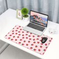 thumbnail image 5 of Bingfone Strawberry Floral Large Gaming Mouse Pad,Extended Desk Mousepad with Stitched Edges,Non-Slip Base,Water Resist Keyboard Pad for Gamer, Office & Home, 29.5 x 16 in, 5 of 6