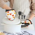thumbnail image 6 of Disketp Cute Fox with Heart Non-Slip Mini Oven Mitt Set, Short Oven Mitts for Baking Grilling Barbecue Microwave, 5.9"x5.9"in, 6 of 7