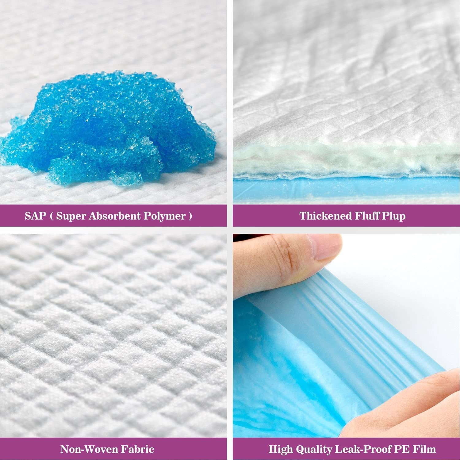 Extra Large Dog Pee Pads 28"x30"-50 Count | X-Large Puppy Pee Training Pads Super Absorbent & Leak-Proof | Disposable Pet Piddle and Potty Pads for Puppies | Dogs | Doggie