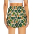 thumbnail image 4 of Uemuo Pineapples Palm Leaves Pattern Women's Athletic Shorts High Waisted Running Shorts with Liner Pockets Gym Elastic Workout Shorts-Large, 4 of 9