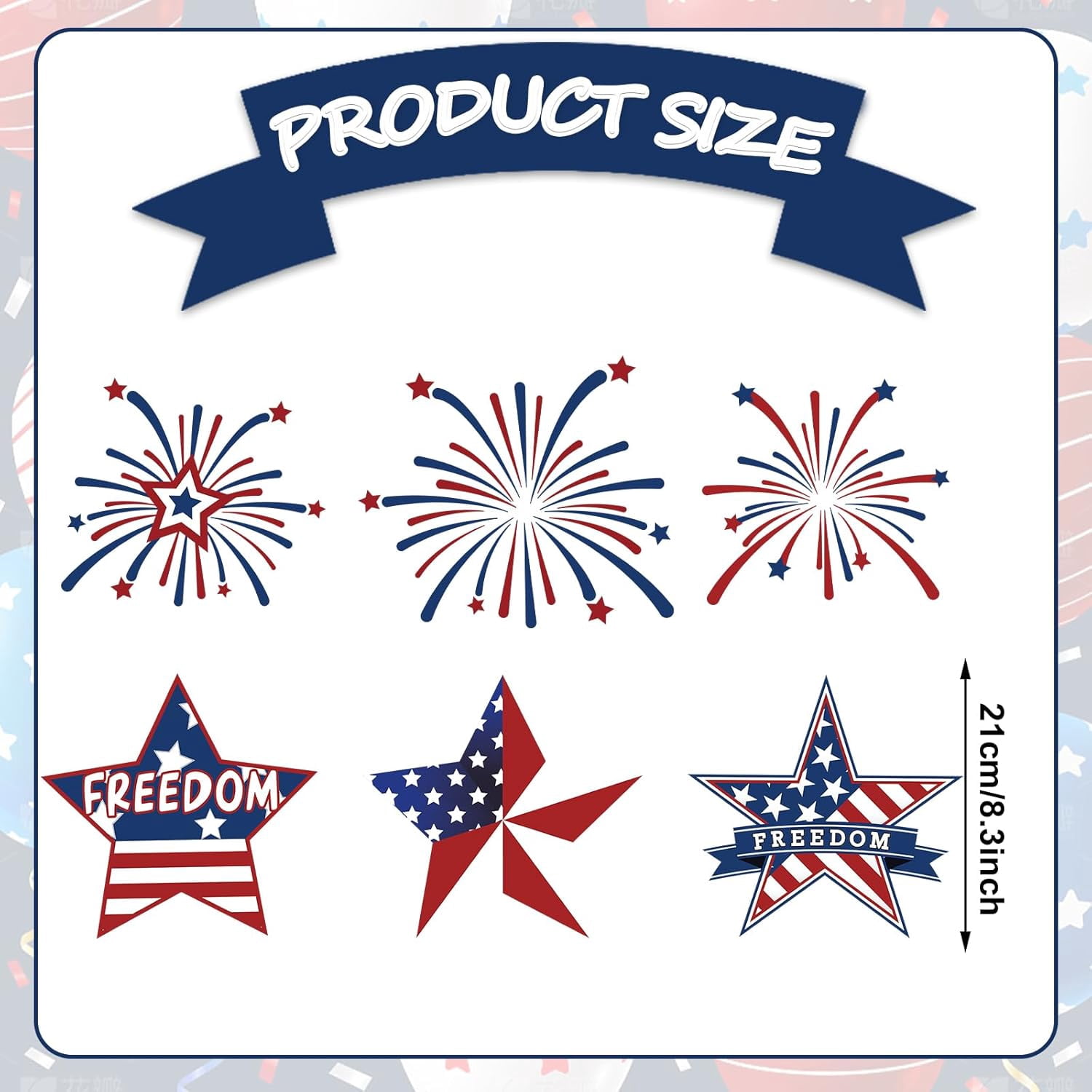 UCEI 4th of July Garage Door Magnets, Patriotic American Flag Magnetic Decor Set