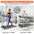 thumbnail image 2 of Simpfree Treadmill with Height-Adjustable Desk, 300LBS Folding Treadmill with Incline\App\Bluetooth Speakers\LED Monitor\64 Programs for Home, 0.6-7.5MPH/h, 2 of 9