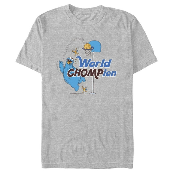 Men's Sesame Street Cookie Monster World Chompion  Graphic T-Shirt