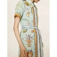 thumbnail image 2 of Women's Printed Short Sleeve Maxi Shirt Dress with Belt 100% Polyester Lightweight Flowing Silhouette for Everyday Wear, 2 of 6