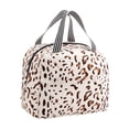 thumbnail image 2 of Insulated Lunch Bag for Women, Reusable Animal Print Cooler Tote with Zipper, Portable Thermal Lunch Box for Work, , Picnic, Great Valentines Day Gift for Her, 1Pack Beige, 2 of 6