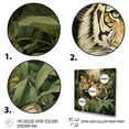 thumbnail image 3 of Designart "Tigers In Asian Painting IV" Asian Floater Framed Canvas Wall Art, 3 of 7