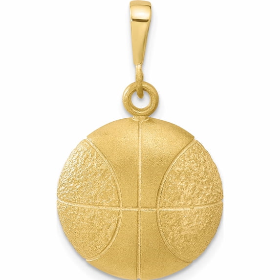 10K Yellow Gold Basketball Charm (30 X 29) Made In United States 10c185