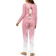 thumbnail image 3 of Yuyamidu 2 Pack Axolotl Long Sleeve Pajama for Women Snowflake Sleepwear Pjs Nightwear Christmas Pajamas Top and Pants Set with Pockets Pink Daily Home Wear Size S, 3 of 7