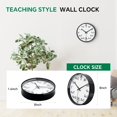 thumbnail image 2 of Reloj de Pared Silencioso de Cuarzo VIKMARI Estilo Matemáticas de 30 cm, 2 of 3