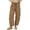 Brown, variant on JIAYUE Women Straight Leg Pants Polka Dot Print Drawstring Elastic Waist Side Pockets Loose Trousers for Street Daily Casual