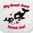thumbnail image 4 of Inktastic My Great Aunt Loves Me Orca Family Boys or Girls Baby Bib, 4 of 4