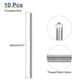 thumbnail image 2 of Uxcell 10Pack M5 x 140mm Fully Threaded Rod Right Hand Threads, 0.8 Thread Pitch, 2 of 6