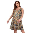 thumbnail image 2 of Vestido de verano BELAROI con cuello en V y estampado floral holgado con bolsillos, 2 of 6