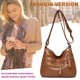 thumbnail image 3 of Bolso de hombro sólido de PU para mujer Bolso bandolera clásico con múltiples bolsillos (marrón) Tmvgtek Oficina Multiescena Multifunción, 3 of 8