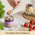 thumbnail image 4 of 2 Pack 16oz Glass Jars with Bamboo Lids, Airtight Overnight Oats Containers, Wide Mouth Mason Jars for Salad, Yogurt, Snacks, Spices, and Dry Food Storage, 4 of 7