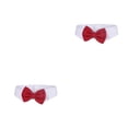 thumbnail image 1 of Methold Blanco rojo perro cachorro gato Bowknot pajarita corbata ropa para perro pequeño L 2Conjunto, 1 of 6