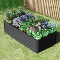 thumbnail image 7 of Domi Galvanized Raised Garden Bed ,Large Metal Planter Box for Growing Vegetables, Fruits, and Flowers Outdoors, Gray, 8x4x1.5ft, 7 of 7