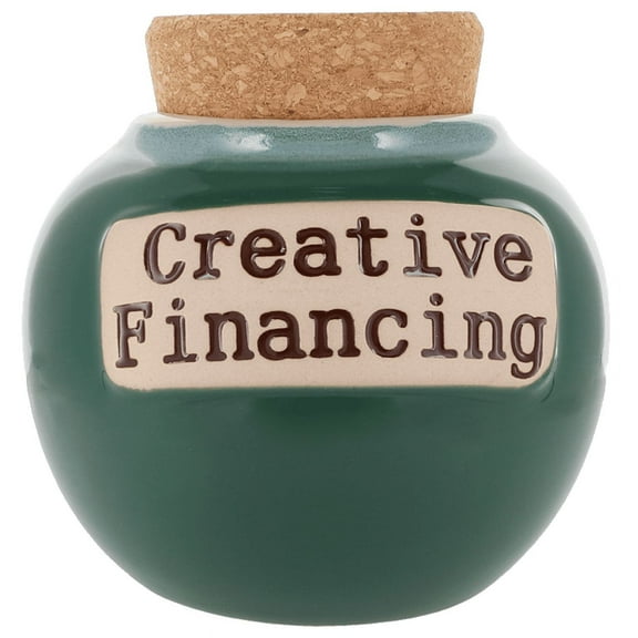 Cottage Creek Green Ceramic Piggy Bank