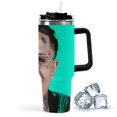 thumbnail image 1 of Lil Pump Vaso aislado de acero inoxidable con asa, diseño temático, regalo para familia, amigos y fans; incluye pajita y encaja en el portavasos estándar, 40 oz, 1 of 6