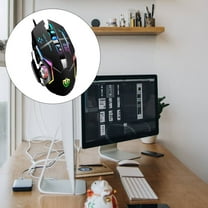 LABSERRON 1pc Upgraded Gaming Mouse Metal Luminous Wired Mouse With Dpi Macro Functions For Office And Gaming Use Black