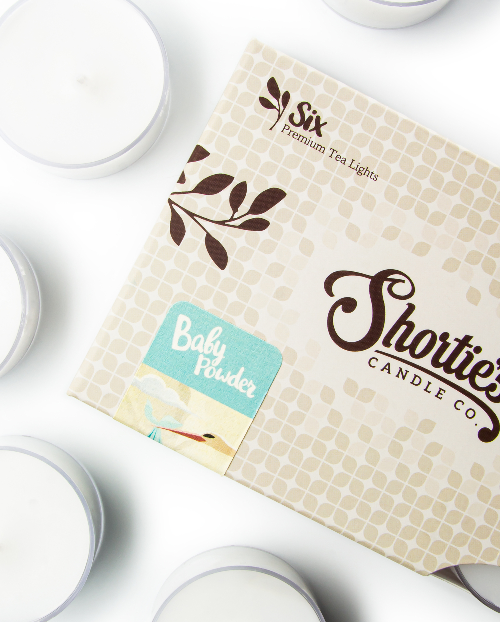 Baby Powder Tealight Candles Multi Pack - 12 White Premium Scented Tea  Lights - Natural Oils - Shortie's Candle Company 