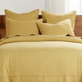 thumbnail image 4 of Levtex Home - Cross Stitch Ochre - Quilted Euro Shams Set of Two (26 x 26 in.) - Cross Stitched Pattern - Cotton Fabric, 4 of 4