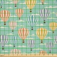 thumbnail image 2 of Ambesonne Colorful Fabric by the Yard Microfiber, Retro Travel Balloons, 10 Yards, Blue Orange Purple, 2 of 2