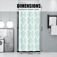 thumbnail image 4 of Light Green Geometric Stall Short Shower Curtain,Waterproof Design and Polyester,Quick-Drying,Weighted Hem,Small Shower Curtains Set for Bathroom W 36 x H 72,Durable and Washable with 8 Hooks, 4 of 5