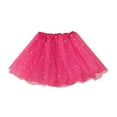 thumbnail image 3 of Outfmvch Tutu for Women Adults Tutu Skirt Adult Midi Skirt Sequin Dress for Women Star Sequins Mesh Pleated Tulle Princess Skirt with Led Small Bulb Skirt Hot Pink One Size, 3 of 9