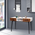 thumbnail image 2 of Giantex Nightstand, Industrial Style Sofa Table w/2 Drawers & Middle Open Shelf, Narrow Accent Side Console Table for Entryway, Hallway, Living Room, Bedroom, 2 of 8