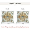 thumbnail image 3 of Boho Orange Throw Pillow Covers 18x18 inch Set of 2, Rust Coral Floral Persian Carpet Double Sided Pattern Soft Plush Cushion Cover for Couch Sofa Bed Decorative, Only Pillowcase (No Insert), 3 of 6