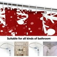 thumbnail image 6 of Snowflakes Shower Curtains Red White Christmas Abstract Xmas Snow Bathroom Decor Winter Holiday Festival New Year Rustic Farmhouse Kids Shower Curtain Waterproof Fabric with Hooks,72x84, 6 of 6