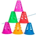 thumbnail image 4 of CIMAXIC 10Pcs Multi-purpose Plastic Cone for Soccer Roller Skating Physical Sports Training (Random Color),2.99"X2.99"X2.95", 4 of 4