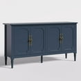 thumbnail image 4 of Heynemo Console Cabinet, 58'' Mid Century Modern Buffet Sideboard with 4 Doors, for Entryway, Living Room, Bedroom, Dining Room (Blue), 4 of 10