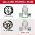 thumbnail image 2 of Coyote Wheel Accessories Écrou de Roue 331167 9/16 Pouce x 18 Filetages; Conique à 60 Degrés; Gland; Longueur hors-Sol 1.90 Pouce; Chromé; Argent; Acier au Carbone; Boîte de 25, 2 of 7