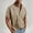 #Khaki, variant on DPTALR Men's Solid Color Loose Fit Short Sleeve Button Up Turndown Collar Pocket Casual Shirt,Sky Blue,Big and Tall Man L