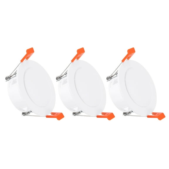 3Pack 3.5" Spring Ceiling Cover Plate, Recessed Light Trim Wall Mount Downlight Hole Cap Decorative Panel with Buckle Suitable for 2.8-3.1" Round Hole Glass Ceiling Openings, White