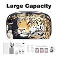 thumbnail image 3 of Leopard USB Organizer | Hard Drive Cases | Charge Cord Organizer | Travel Cord Organizer Case - Oxford Cloth Waterproof Digital Storage Bag 5.9x9.44x3.14 in, 3 of 6