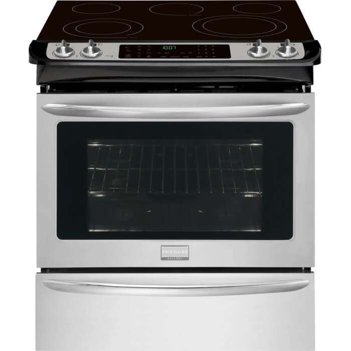 frigidaire electric range with warming drawer