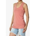 thumbnail image 3 of TheMogan Women's Basic Scoop Neck Racerback Stretch Cotton Tank Top Sleeveless Sporty Tee Dusty Rose XL, 3 of 7
