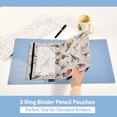 thumbnail image 5 of 2 Pack Flip Folders with Clear PVC Window Binder Pouches 3-Ring Binder Organizer for Office & Home Birds Pattern, 5 of 6