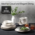 thumbnail image 3 of Maison Neuve Riverside 12-Piece Dinnerware Set for 4, Hand Crafted Plates and Bowls, White, 3 of 4